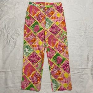 VINTAGE Lilly Pulitzer Patch Print Pants LIKE NEW!